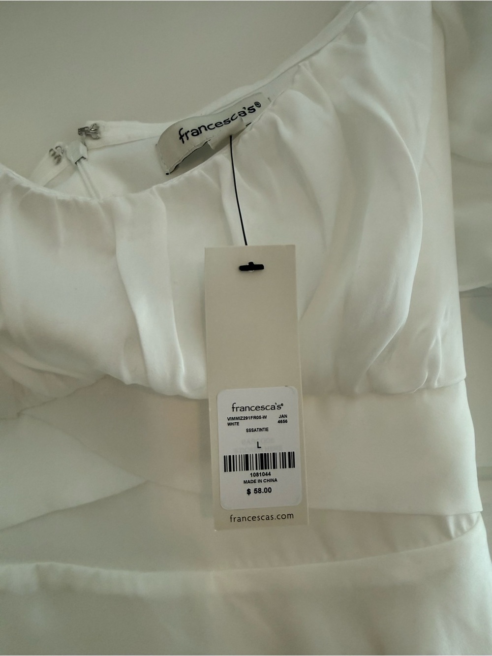 Francesca’s White Ruffled Romper - Picture 3 of 4
